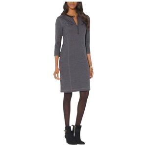 Lauren Ralph Lauren Sweater Dress Equestrian Chic Women’s Medium Black Gray
